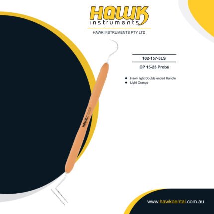 Hawk Dental CP 15–23 Periodontal Probe with curved colour-coded tip for periodontal pocket measurements in Australia