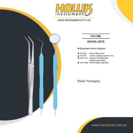 Hawk Dental 4-Piece Dental Tools Oral Care Kit Australia