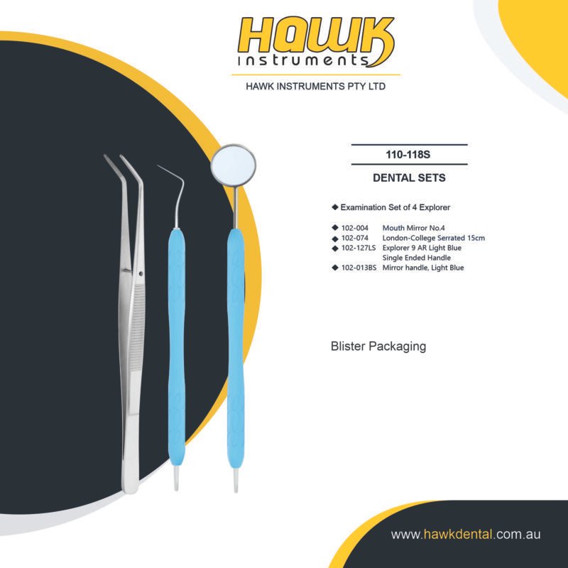 Hawk Dental 4-Piece Dental Tools Oral Care Kit Australia