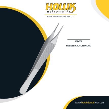 Hawk Dental Micro Adson Serrated Tweezer Australia