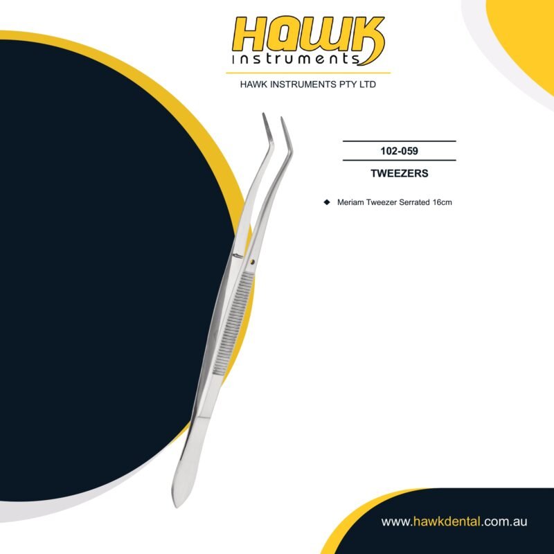Hawk Instruments Dental Meriam Foil Serrated Tweezer Australia