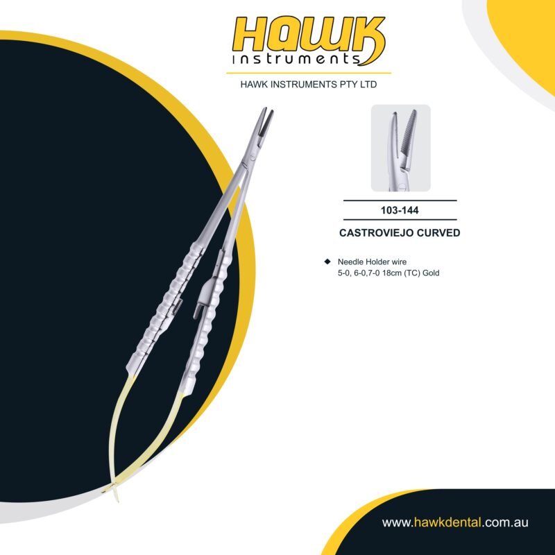 Hawk Dental TC Castroviejo Needle Holder Australia