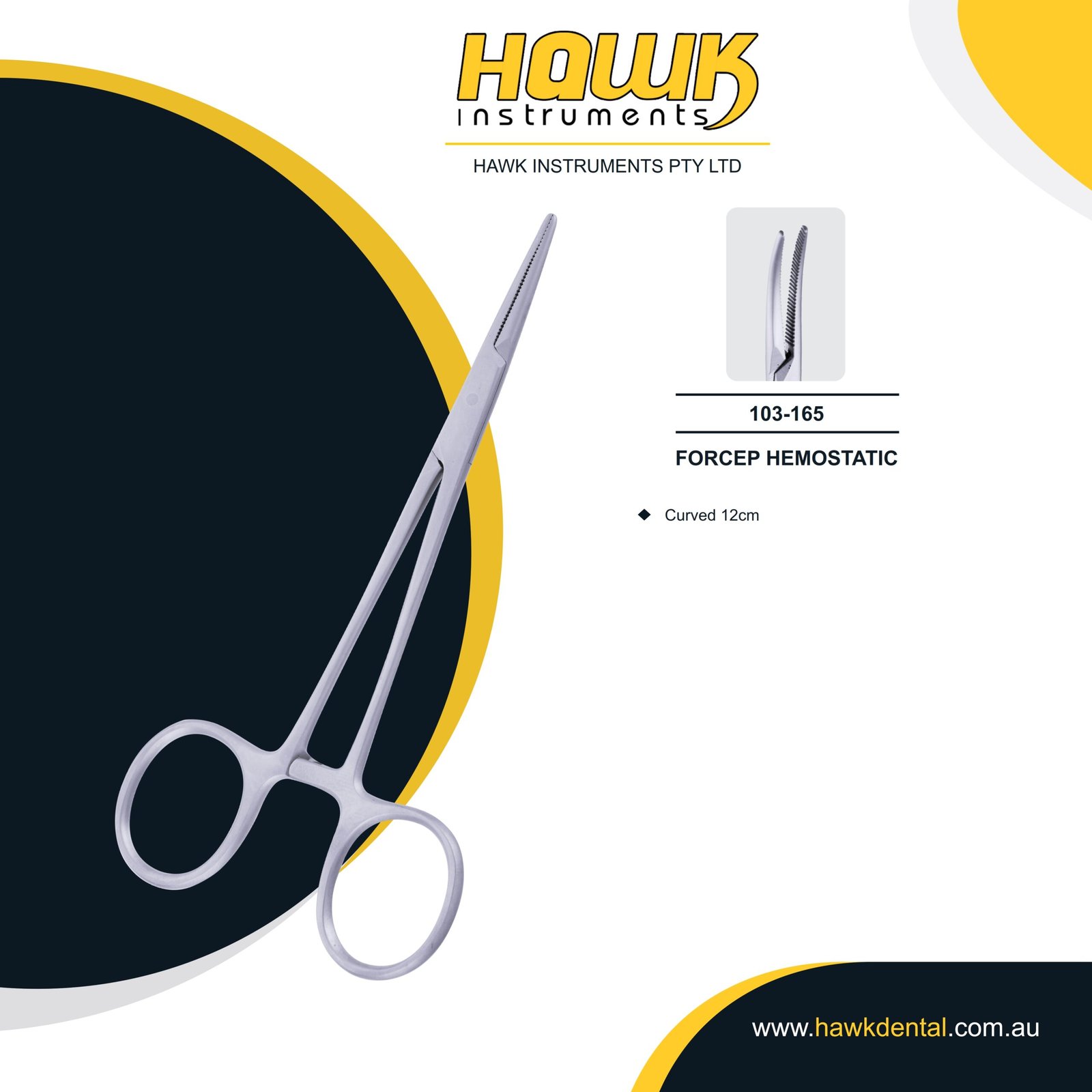 103-165 Hawk Dental D Kelly Hemostats Forcep Australia