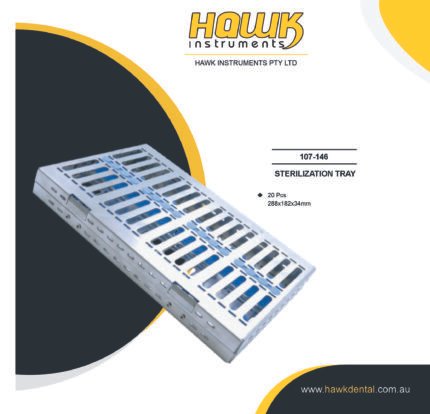 Hawk Dental 20-Piece Autoclave Sterilization Cassette Tray Australia