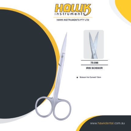 Hawk Dental Sharp Curved Precision Scissors Australia
